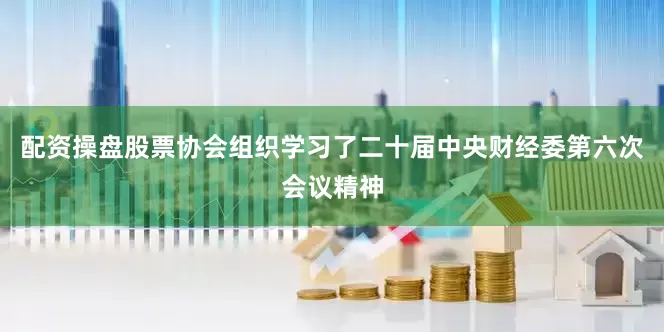 配资操盘股票协会组织学习了二十届中央财经委第六次会议精神